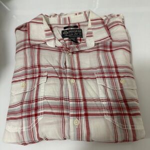 American Rag White and Red Striped Shirt